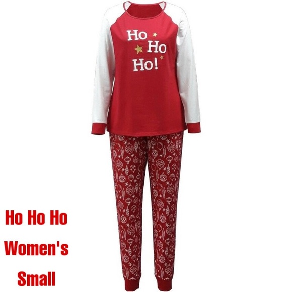NWT Macy's “Family PJ’s” - Ho Ho Ho & Christmas Ornaments Pajamas Set - Picture 1 of 4